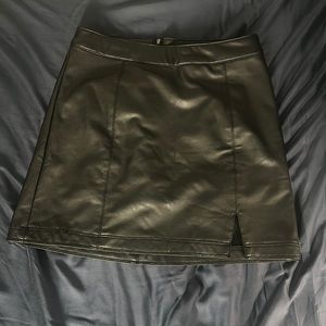 Rewash faux leather mini skirt with attached slip size small stretchy